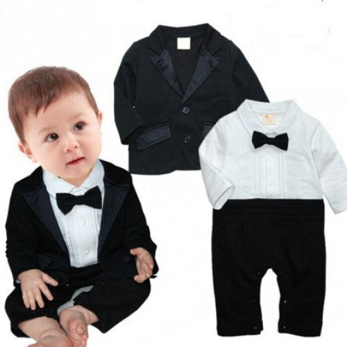 Gentleman Bow Ties Rompers Jackets