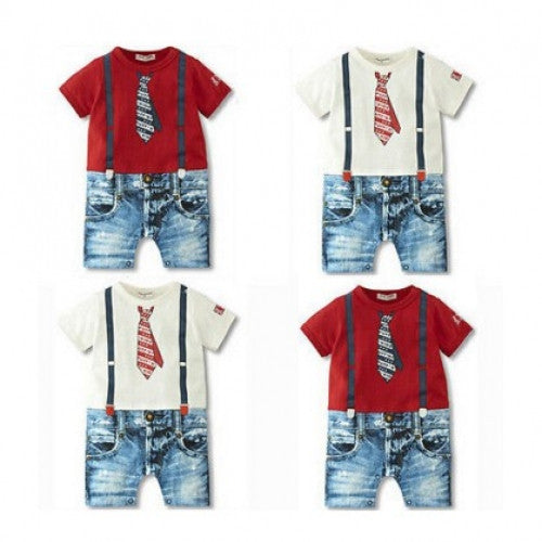 Infant Overalls Romper Shorts Bodysuit Outfit