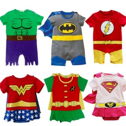 Baby Costumes Superhero Infant Boys Girls Rompers