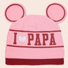 I Love Papa Print Baby Hat