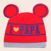 I Love Papa Print Baby Hat