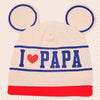 I Love Papa Print Baby Hat