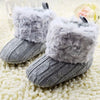 Baby Boots Crochet Knit Fleece